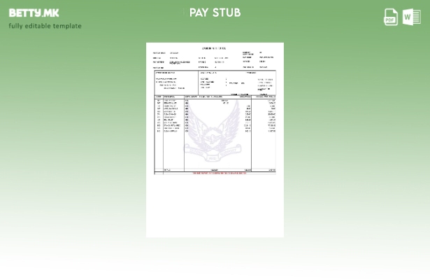 Шаблон за уплатница на замбиските воздухопловни сили во модерен стил